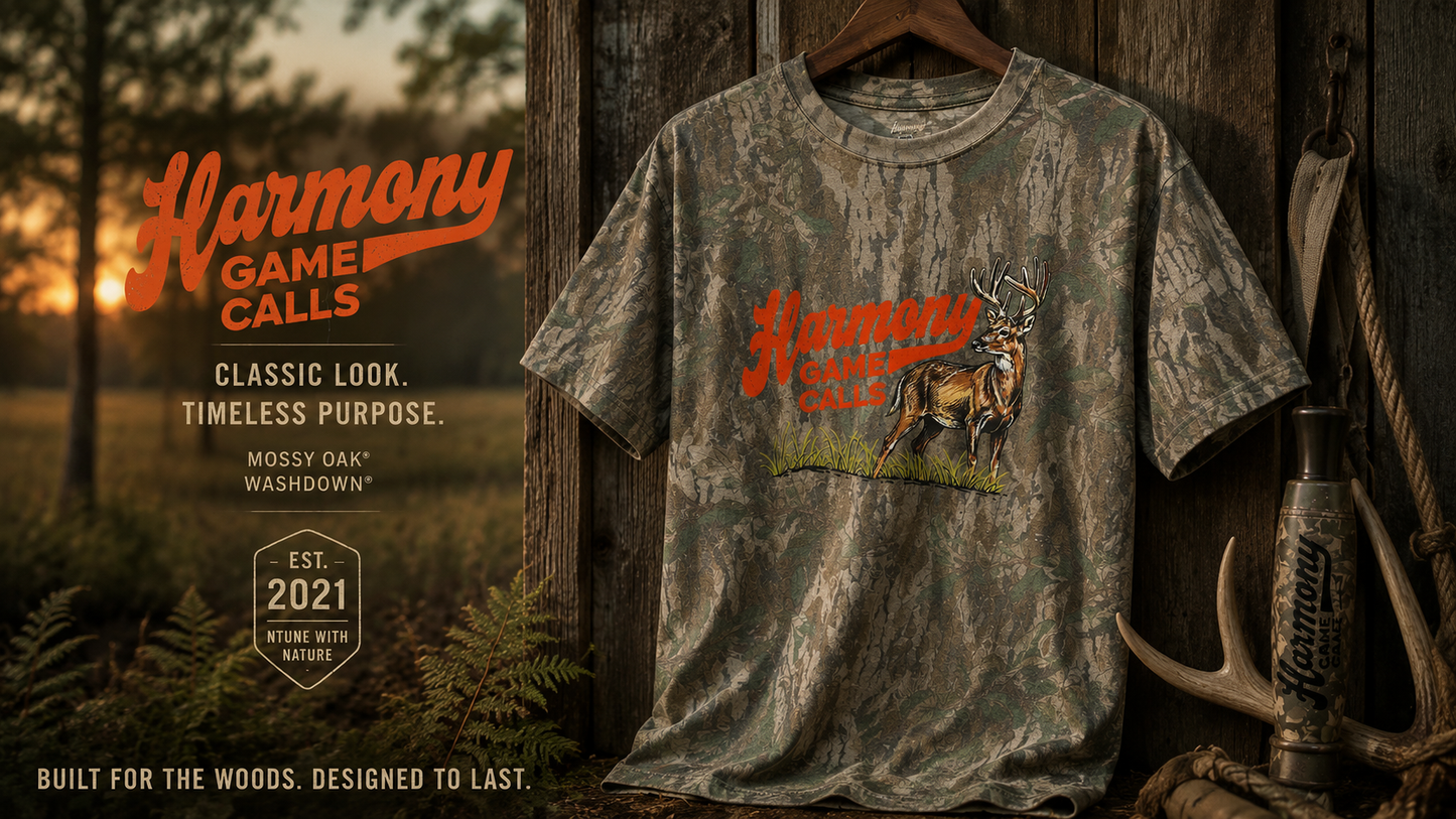Retro Buck - Mossy Oak Wash Down Tee