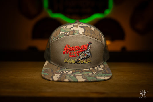 Lone Gobbler 7 Panel Hat - Mossy Oak Greenleaf & Olive