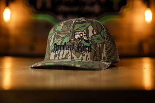 Banded Bird Trucker Hat - Mossy Oak Greenleaf & Olive