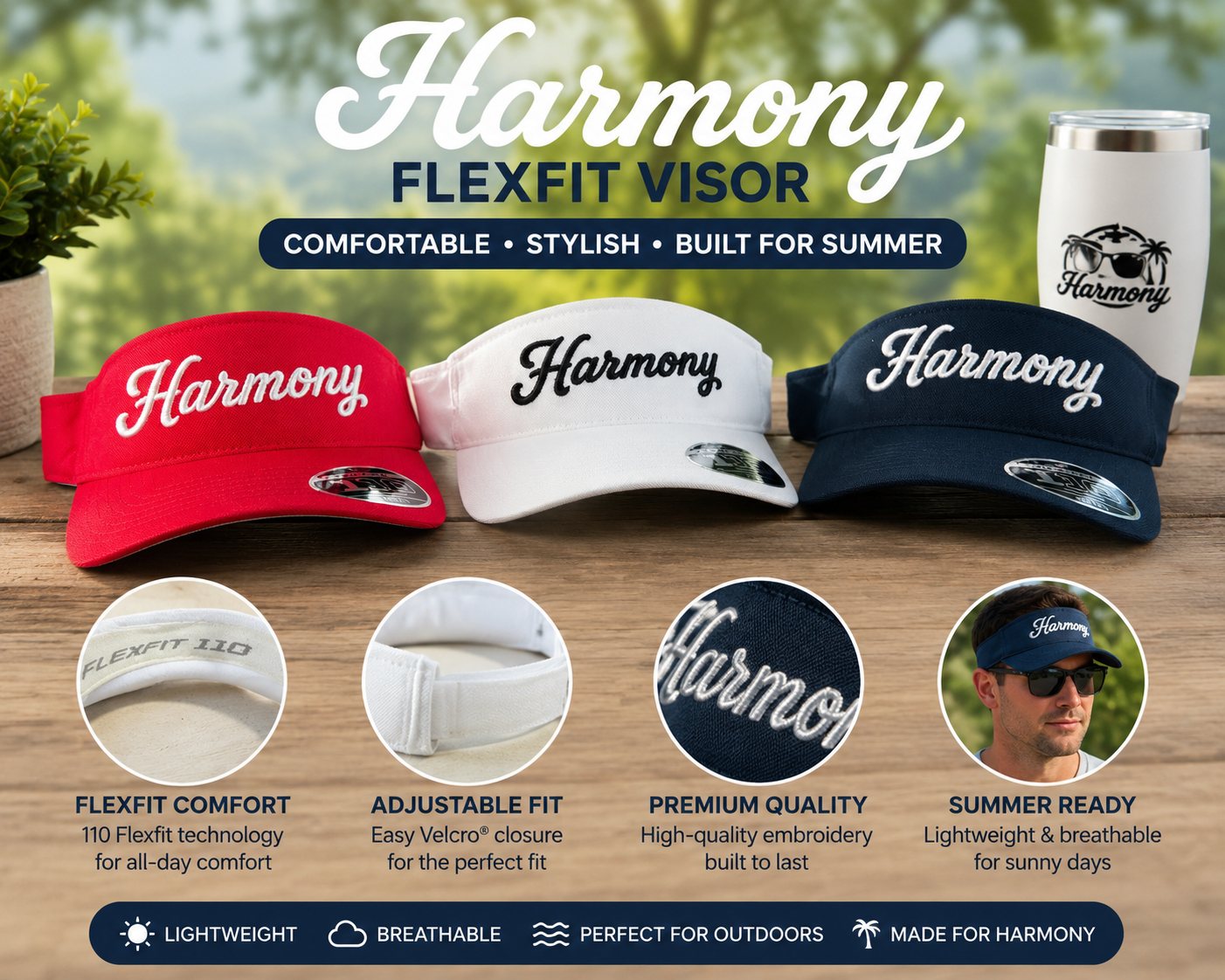 Harmony Puff Flex Fit Visor