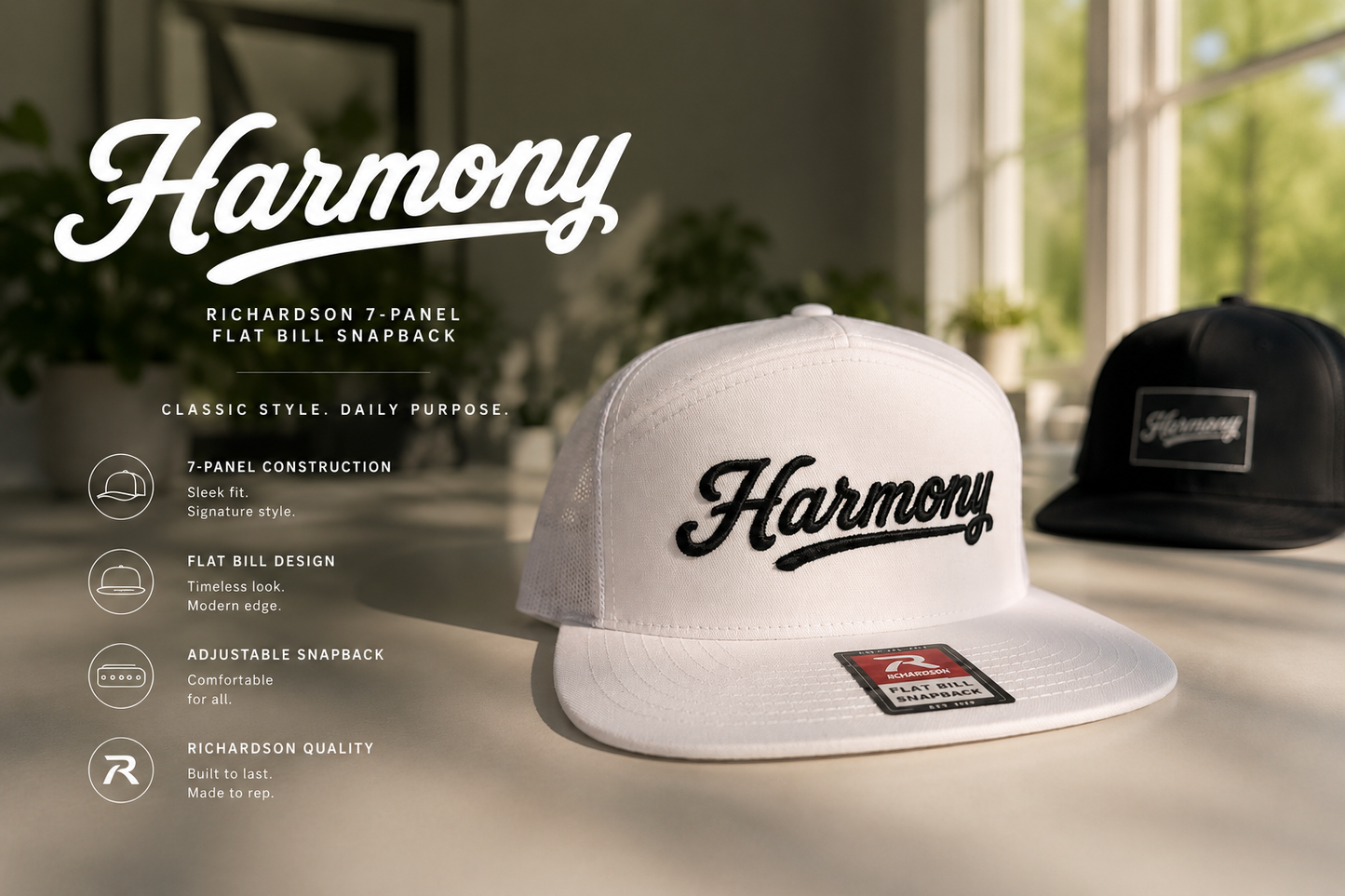Harmony Puff - 7 Panel Hat