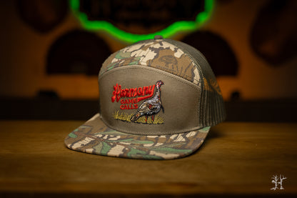 Lone Gobbler 7 Panel Hat - Mossy Oak Greenleaf & Olive
