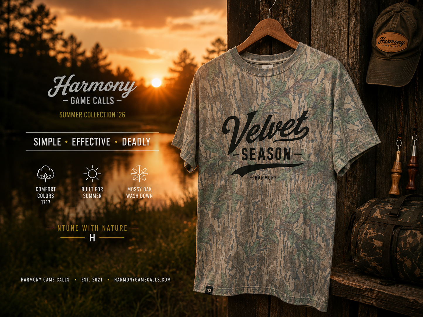 Velvet Season - Mossy Oak Wash Down Tee
